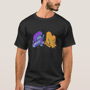 NaruSasu SasuNaru Steampunk-Buchstaben in orangen T-Shirt