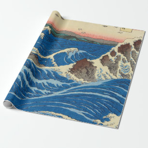 Naruto Whirlpools, Provinz Awa, 1855 von Hiroshige Geschenkpapier