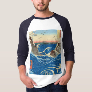 Naruto Whirlpools, Provinz Awa, 1855 von Hiroshige T-Shirt
