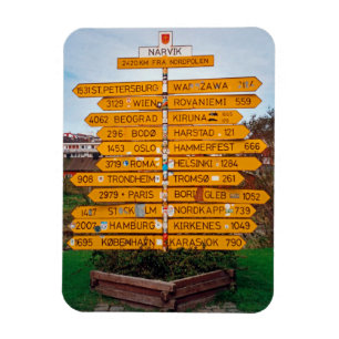 Narvik Wegweiser Magnet