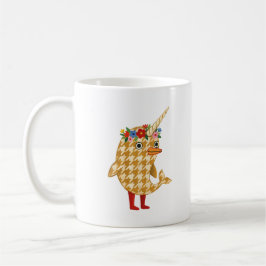 Narwal-Blumenkronen-Tasse Kaffeetasse