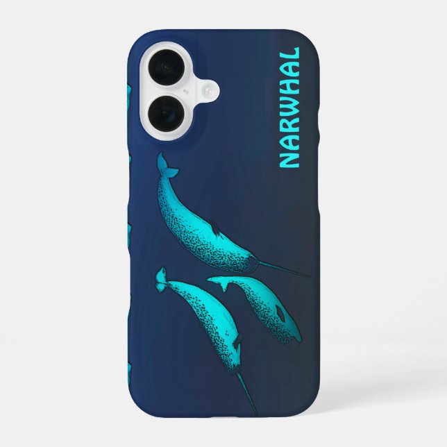 Narwal iPhone 16 Hülle (Rückseite)