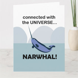 Narwal Mit Dem Universum Verbunden Narwal Karte