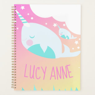 Narwal Ombre Baby Shower Pastell Planer