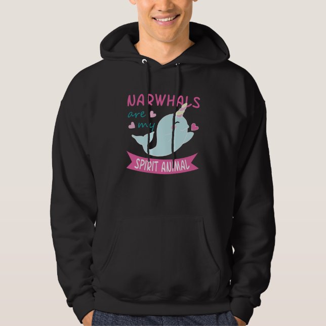Narwale sind mein Geiststier Hoodie (Vorderseite)