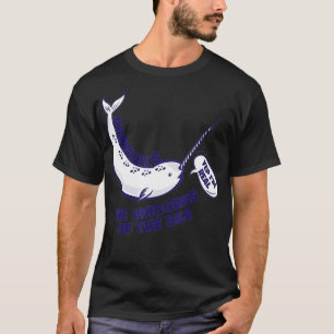Narwals die Einhörner des T-Shirts Funny Fish