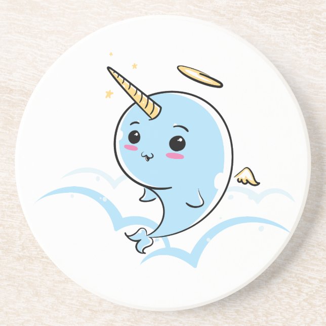Narwhal Angel Süsse Getränkeuntersetzer (Vorne)
