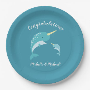 Narwhal Baby Shower Pappteller