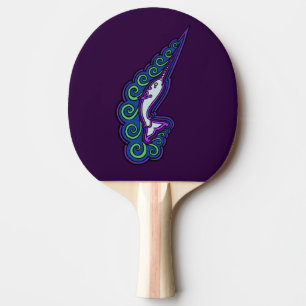 Narwhal bewegt keltische Art-das bunte Tischtennis Schläger