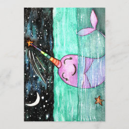 Narwhal Birthday Party Einladung