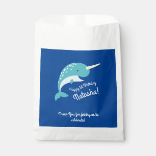 Narwhal Birthday Party Geschenktütchen