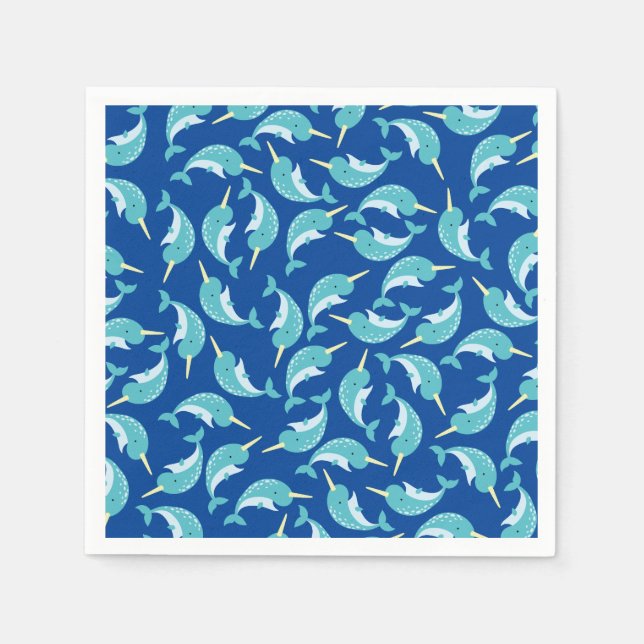 Narwhal Birthday Party Serviette (Vorderseite)