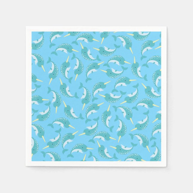 Narwhal Birthday Party Serviette (Vorderseite)