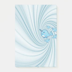 Narwhal Blue Post-it Klebezettel
