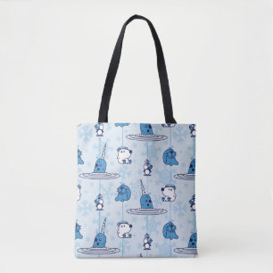 Narwhal Blue Snowflake Pattern