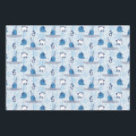 Narwhal Blue Snowflake Pattern Geschenkpapier Set<br><div class="desc">Dieses Muster zeigt Herrn Narwhal in einem lustigen Schneeflockenmuster.</div>
