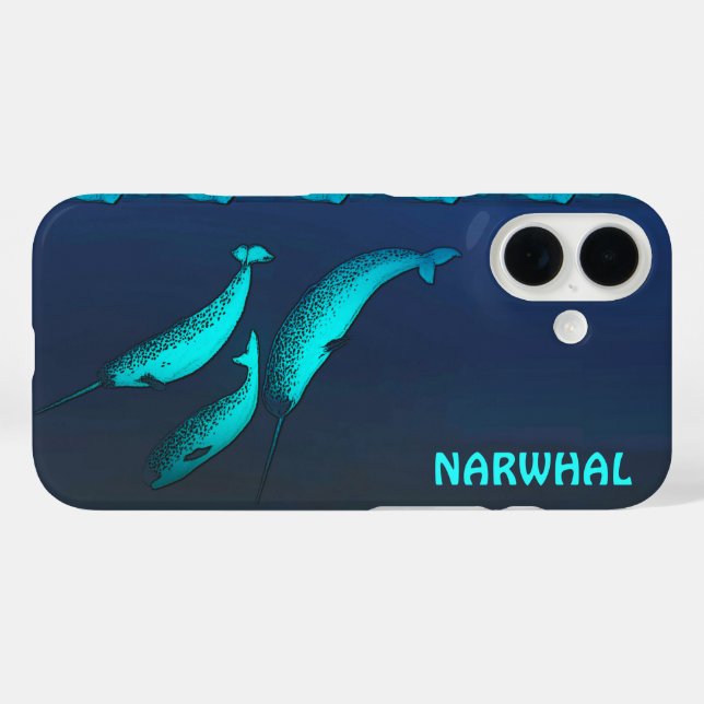 Narwhal Case-Mate iPhone Hülle (Rückseite (Horizontal))
