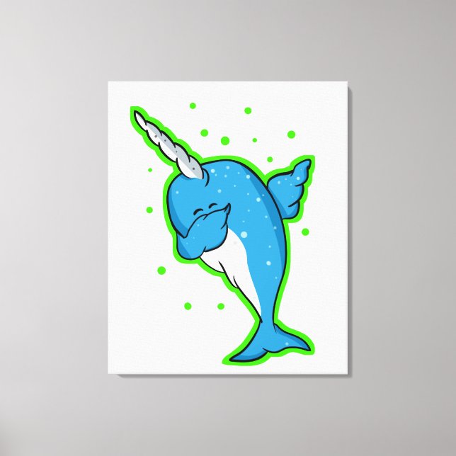 Narwhal Dabbing Dab Leinwanddruck (Vorderseite)