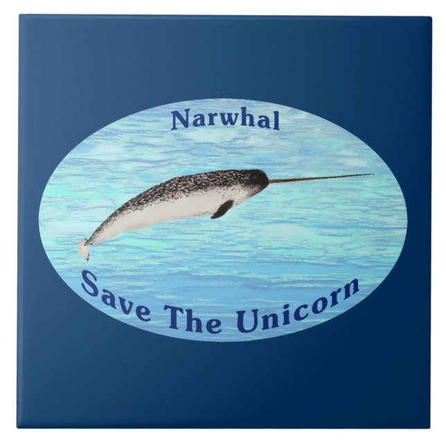 Narwhal - Das Einhorn Gerettet Fliese (Vorderseite)