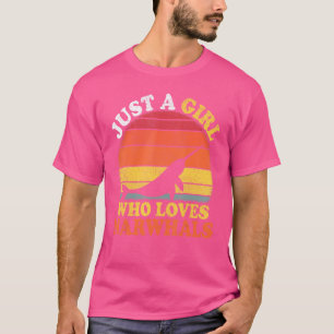 Narwhal Fisch Vintag nur ein Mädchen, die Liebe Na T-Shirt