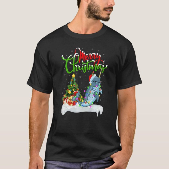 Narwhal Fish  Xmas Decorations Santa Narwhal Chris T-Shirt (Vorderseite)