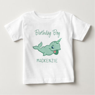 Narwhal Green Niedlicher Minze Chibi Cartoon Sea Baby T-shirt