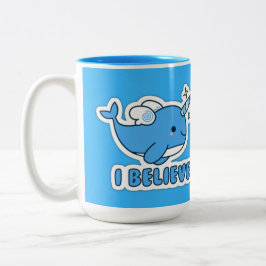 Narwhal Ich glaube Zweifarbige Tasse