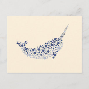Narwhal in Dosen Postkarte