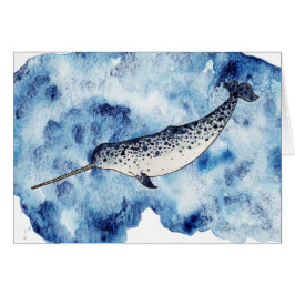 Narwhal in einem Spritzen der Wasserfarbe