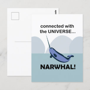 Narwhal ist mit dem Universum Narwhal verbunden Postkarte