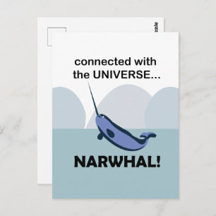 Narwhal ist mit dem Universum Narwhal verbunden Postkarte