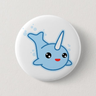 Narwhal Kawaii Button