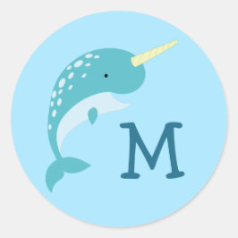 Narwhal Kid Niedlich Whalname Umschlag Aufkleber A
