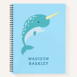 Narwhal Kid's Niedlicher Wal Notizbuch
