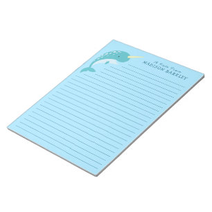 Narwhal Kid's Niedliches Stationary Notepad Notizblock