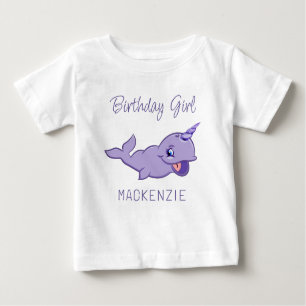 Narwhal Lila   Lavendel Magical Sea Unicorn Baby T-shirt