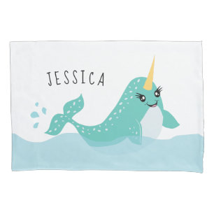 Narwhal Magical Arctic Whale Cartoon Kissenbezug