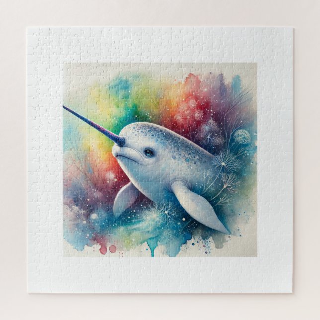 Narwhal Majesty 170724AREF115 - Watercolor Puzzle (Vertikal)