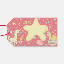 Narwhal Mermaid Unicorn Dragon Fantasy Pink Party Geschenkanhänger