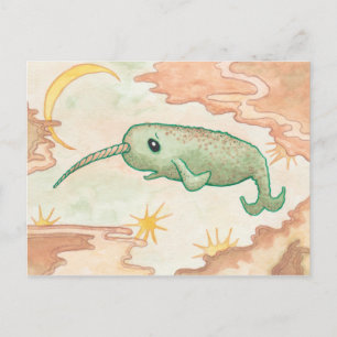 Narwhal & Moon Postkarte