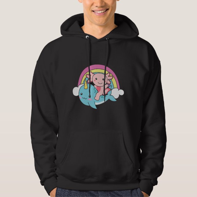 Narwhal Niedlich Axolotl Ocean Unicorn Kawaii Narw Hoodie (Vorderseite)