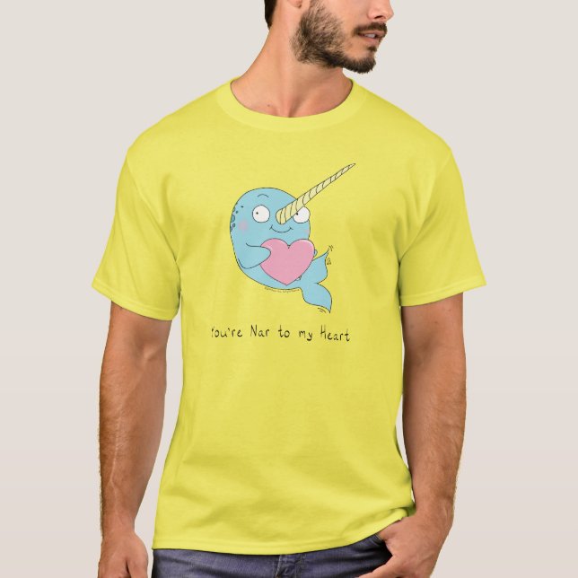 Narwhal Niedlich Cartoon T-Shirt (Vorderseite)