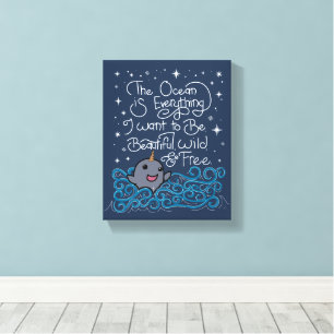 Narwhal Ocean Zitat Leinwanddruck