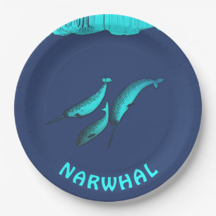 Narwhal Pappteller