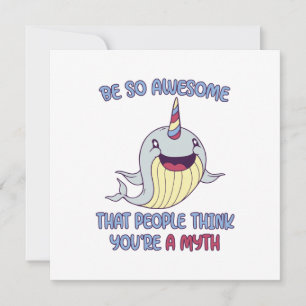 Narwhal Phantastisch Myth Mitteilungskarte