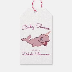 Narwhal Pink   Girly Kawaii Chibi Cartoon Dusche Geschenkanhänger