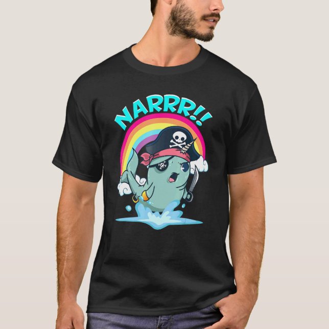 Narwhal Pirate Narwhal Sea Unicorn Joke Graphic T-Shirt (Vorderseite)