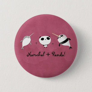 Narwhal plus Panda! Button