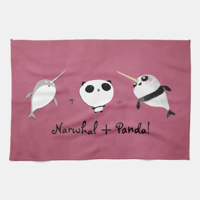 Narwhal plus Panda! Handtuch (Horizontal)