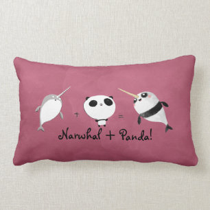 Narwhal plus Panda! Lendenkissen